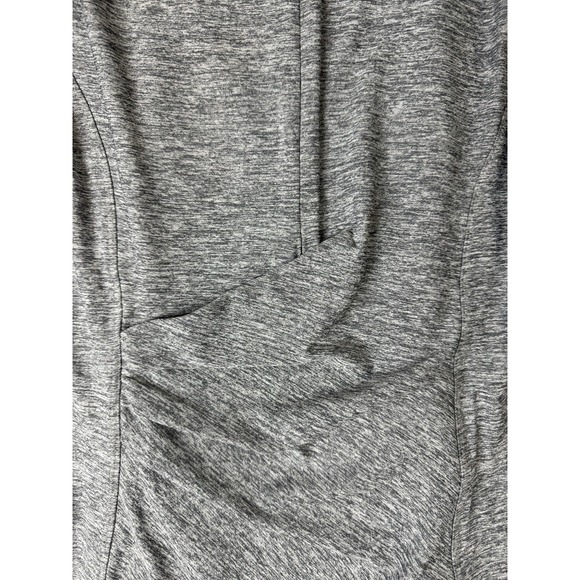 Athleta NEW‎ Pacifica Wrap Front Short Sleeve Shirt Quarter Zip Gray XS - Picture 9 of 9